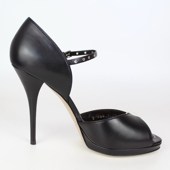 NEW VALENTINO GARAVANI Eyelet Peep Toe Pump – Eyelet Strap Heels for Night Out - Picture 3 of 16